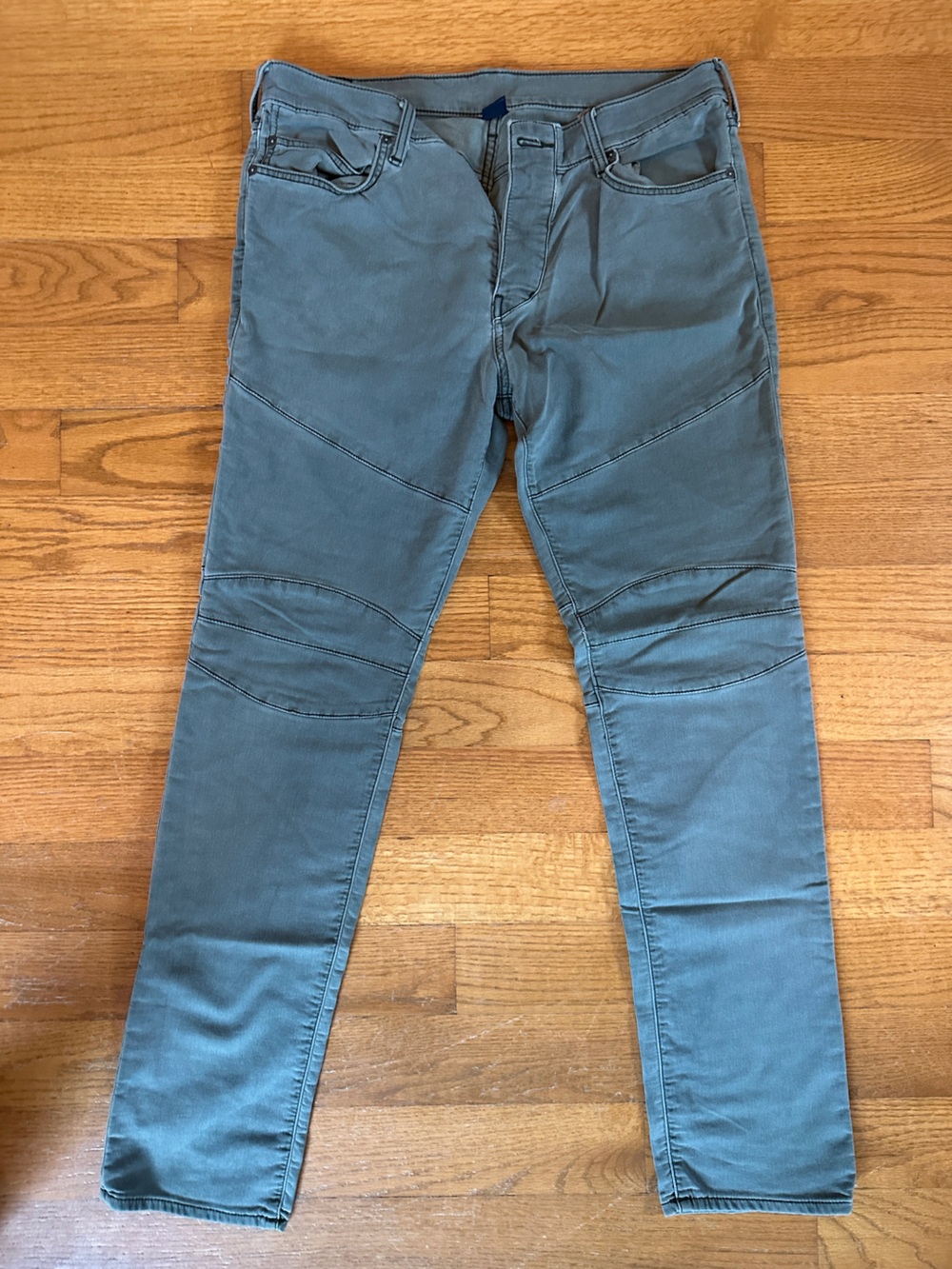Men's Slim Moto Jeans in Slate green true religion